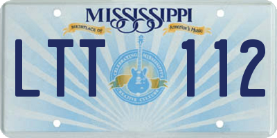 MS license plate LTT112