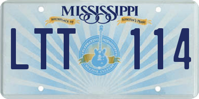 MS license plate LTT114