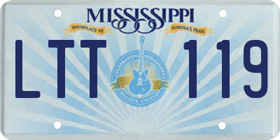MS license plate LTT119