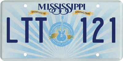 MS license plate LTT121