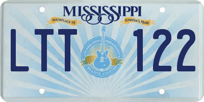 MS license plate LTT122