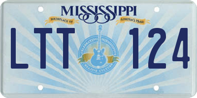 MS license plate LTT124
