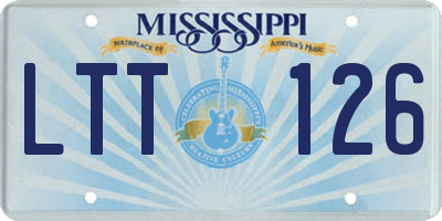 MS license plate LTT126