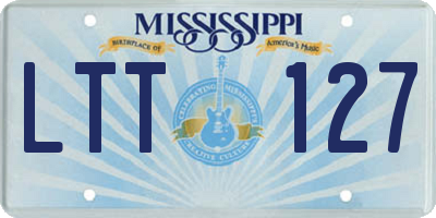 MS license plate LTT127
