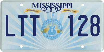 MS license plate LTT128