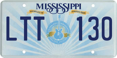 MS license plate LTT130