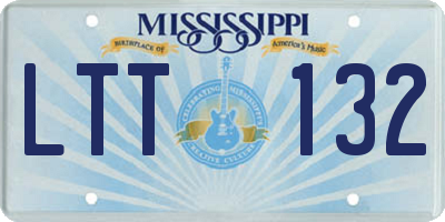 MS license plate LTT132