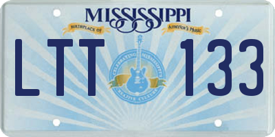 MS license plate LTT133