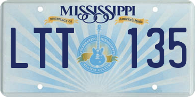 MS license plate LTT135