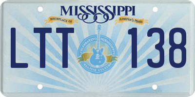 MS license plate LTT138