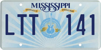 MS license plate LTT141
