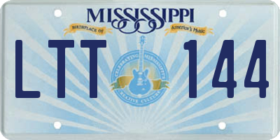 MS license plate LTT144