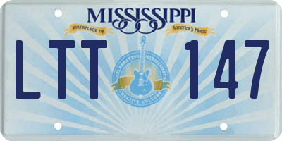 MS license plate LTT147