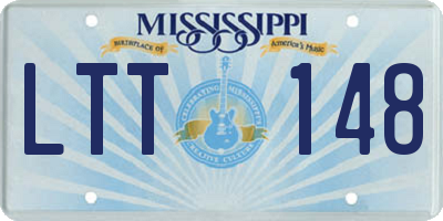 MS license plate LTT148