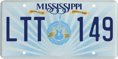 MS license plate LTT149