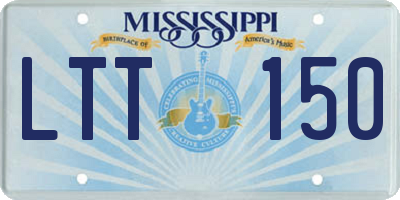 MS license plate LTT150