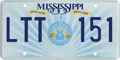 MS license plate LTT151