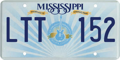 MS license plate LTT152