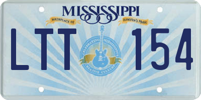 MS license plate LTT154