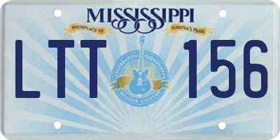 MS license plate LTT156