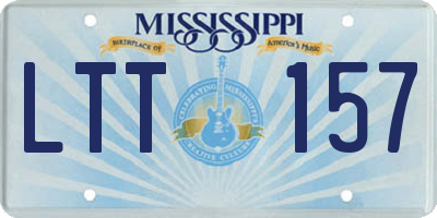 MS license plate LTT157