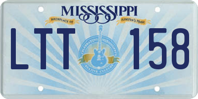 MS license plate LTT158