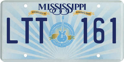 MS license plate LTT161