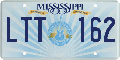 MS license plate LTT162