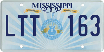 MS license plate LTT163