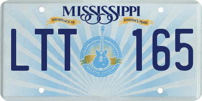 MS license plate LTT165