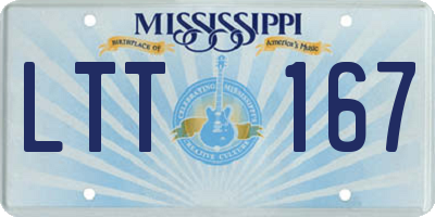 MS license plate LTT167