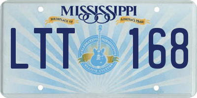 MS license plate LTT168