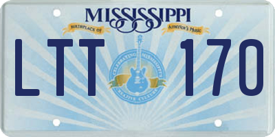 MS license plate LTT170
