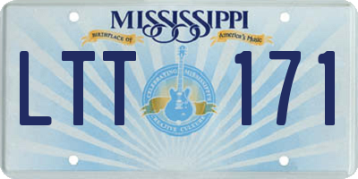 MS license plate LTT171