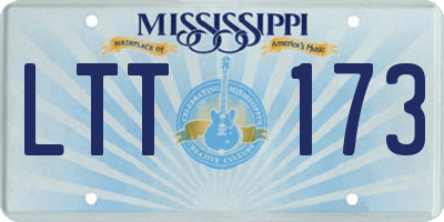 MS license plate LTT173
