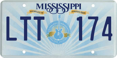 MS license plate LTT174