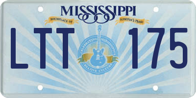 MS license plate LTT175