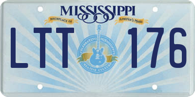 MS license plate LTT176