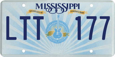 MS license plate LTT177