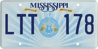 MS license plate LTT178
