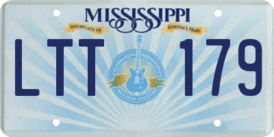 MS license plate LTT179