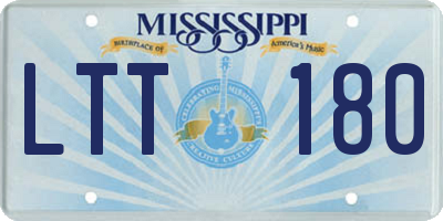 MS license plate LTT180