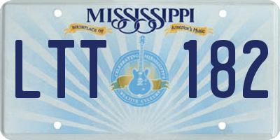 MS license plate LTT182
