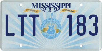 MS license plate LTT183