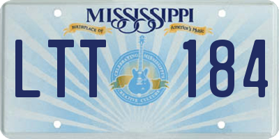 MS license plate LTT184