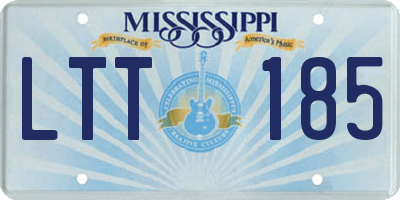 MS license plate LTT185