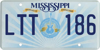 MS license plate LTT186