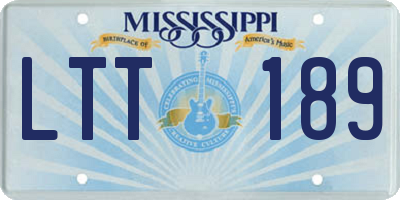 MS license plate LTT189