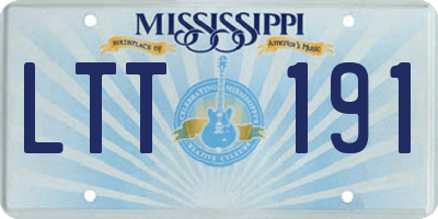 MS license plate LTT191