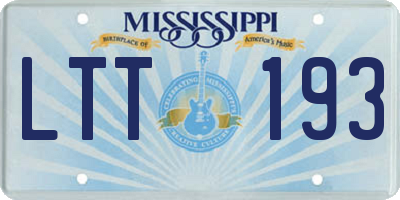 MS license plate LTT193